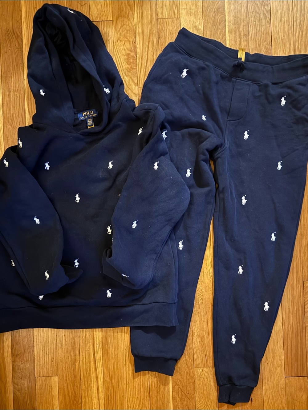 Polo by Ralph Lauren Navy Logo Allover Joggers